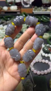 和田玉烟紫十八罗汉手串,等您来赏!!